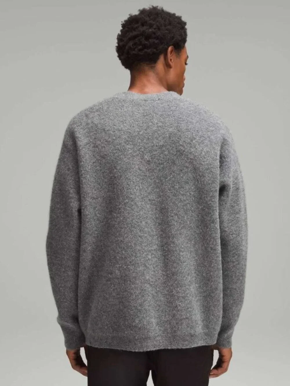 NWT Men's Lululemon Alpaca Wool-Blend Cardigan Sweater M Heathered Asphalt Grey